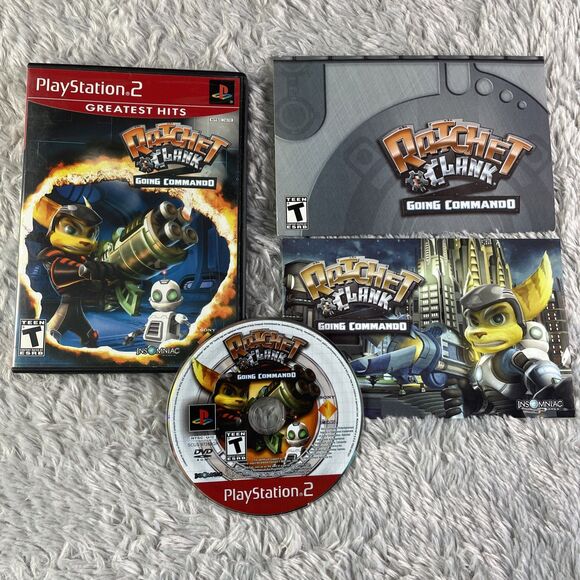 Ratchet and Clank Going Commando (Sony PlayStation 2, 2003) PS2 Greatest Hits - Picture 1 of 11